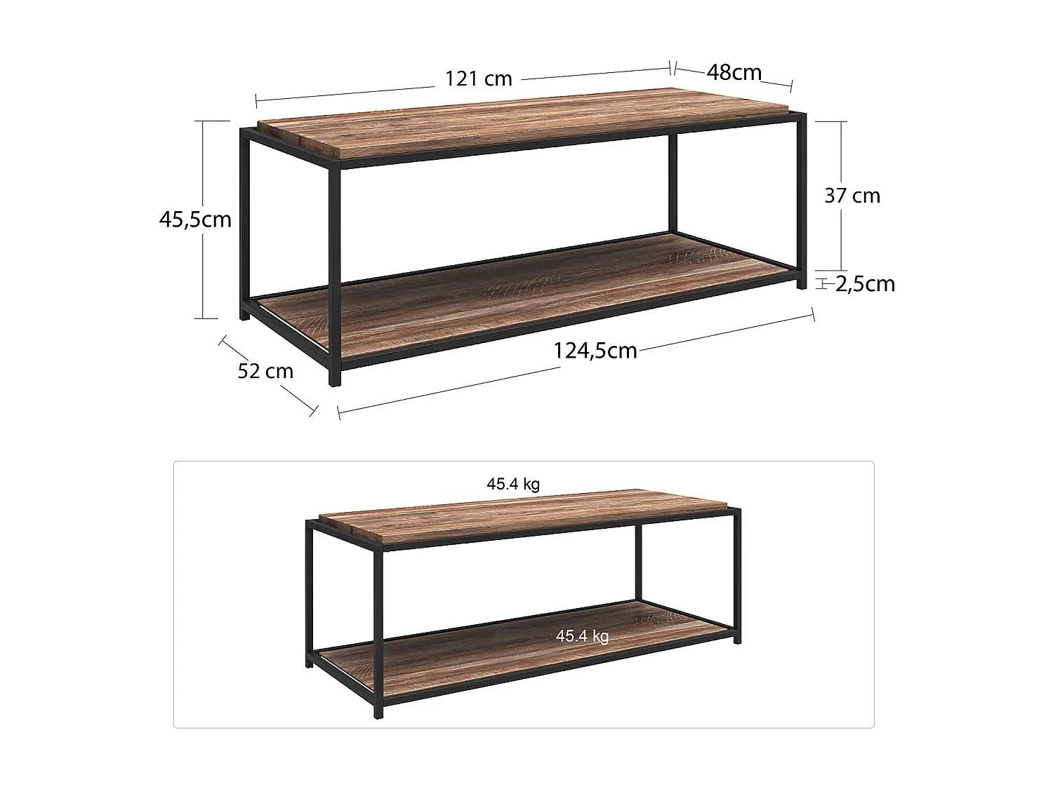 Salontafel Verweerd Eiken
