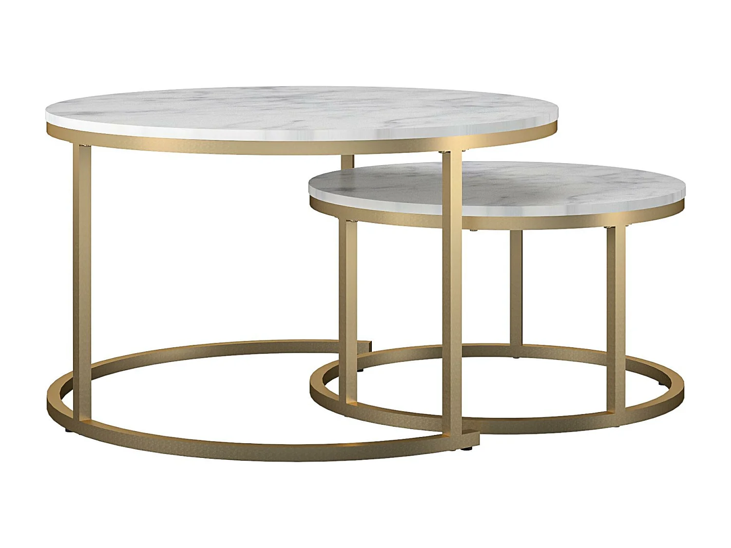 Amelia | Tables basses gigognes marbre blanc