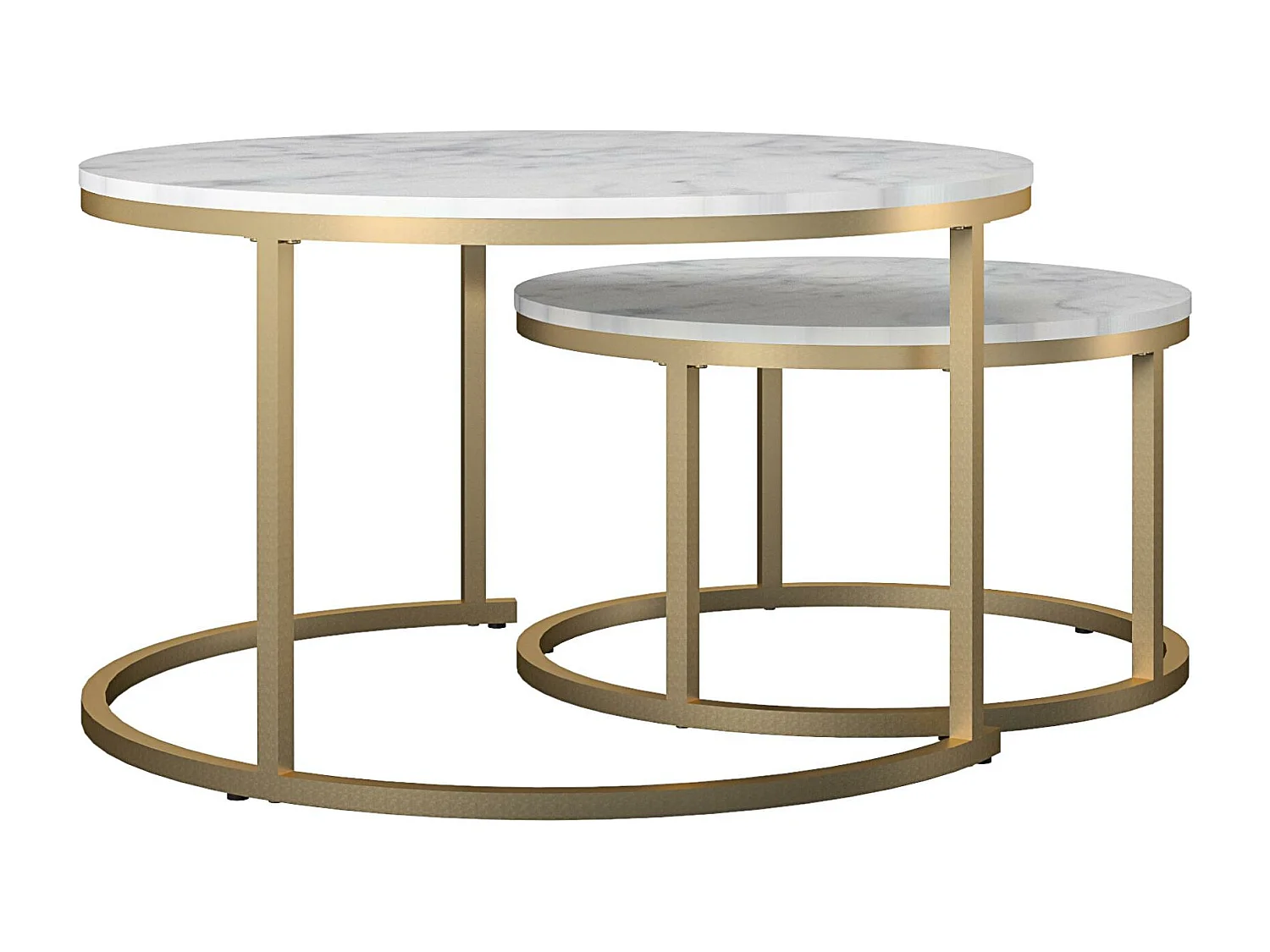 Amelia | Tables basses gigognes marbre blanc