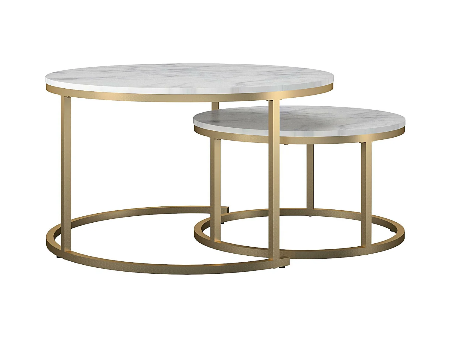 Amelia | Tables basses gigognes marbre blanc