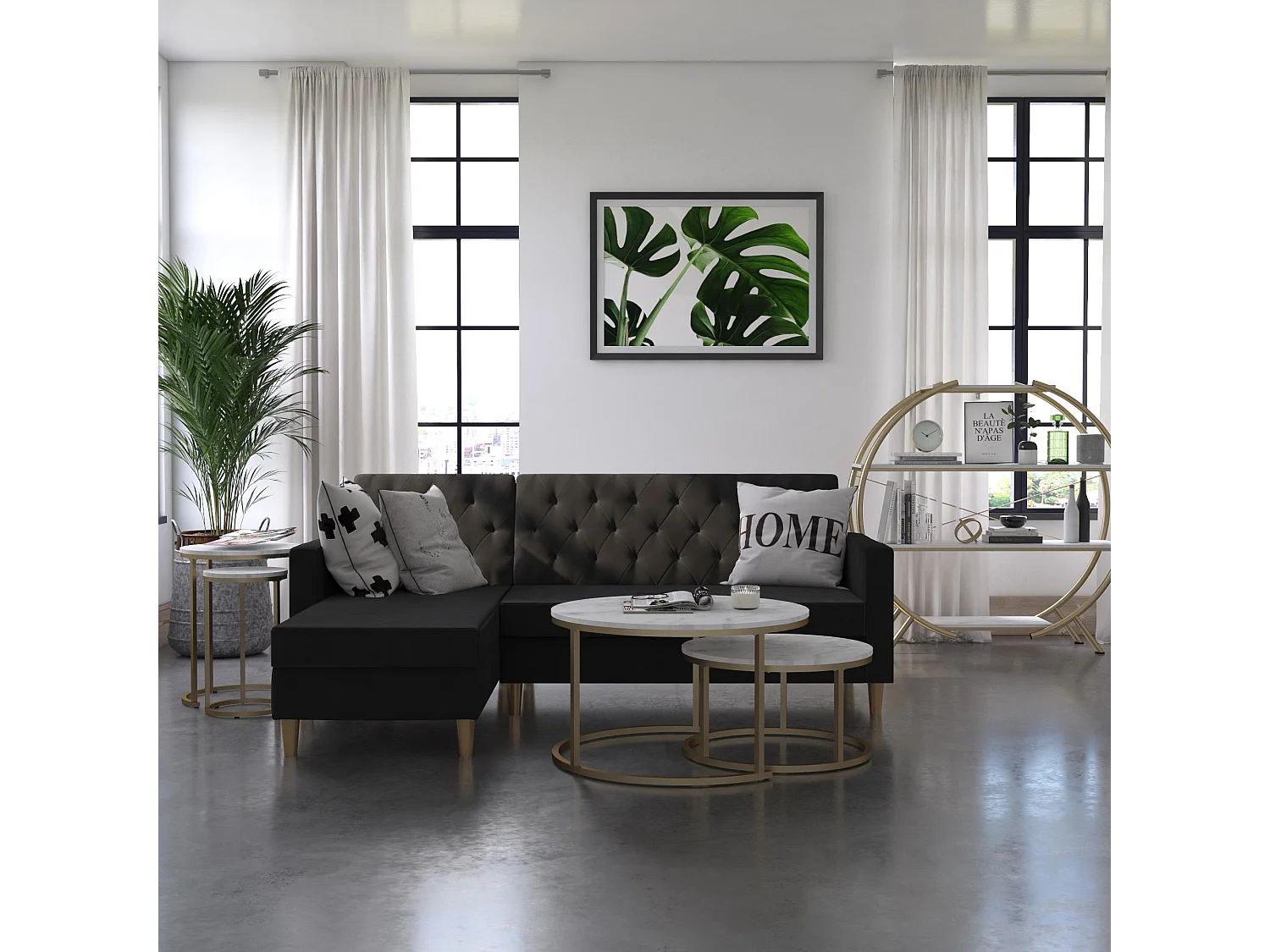 Nesting Couchtische Weißer Marmor