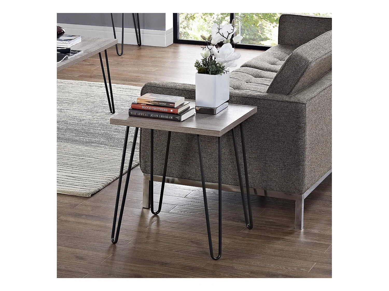 Owen | Bijzettafel in effet eiken grijz