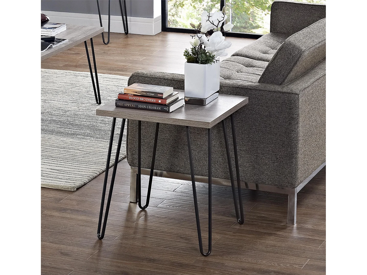 Owen | Table d'appoint en aspect chêne gris