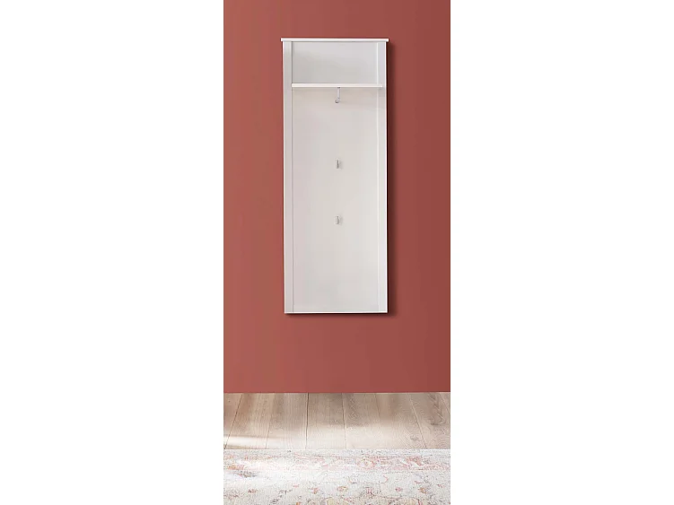 Orla kapstok 1 plank, 1 kledingstang en 2 haken, wit.