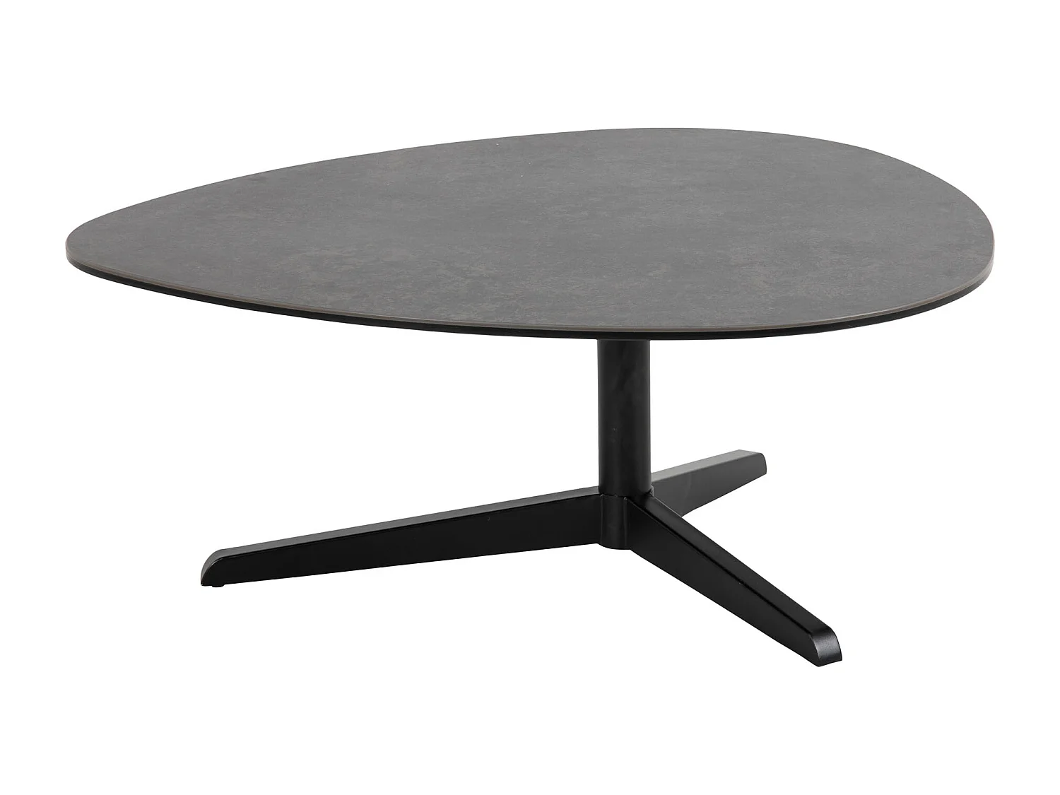 Barnsley Table basse 77 x 84 cm verre noir.