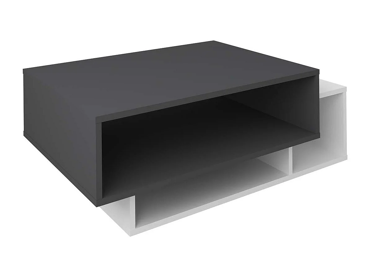 Side table & coffee table Esila White / Anthracite H. 35 x W. 88 x D. 50 cm
