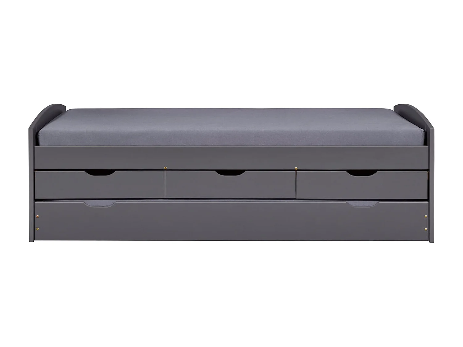 Lit Enfant avec Sommier & Tiroir "Lorie" 90x200cm Gris