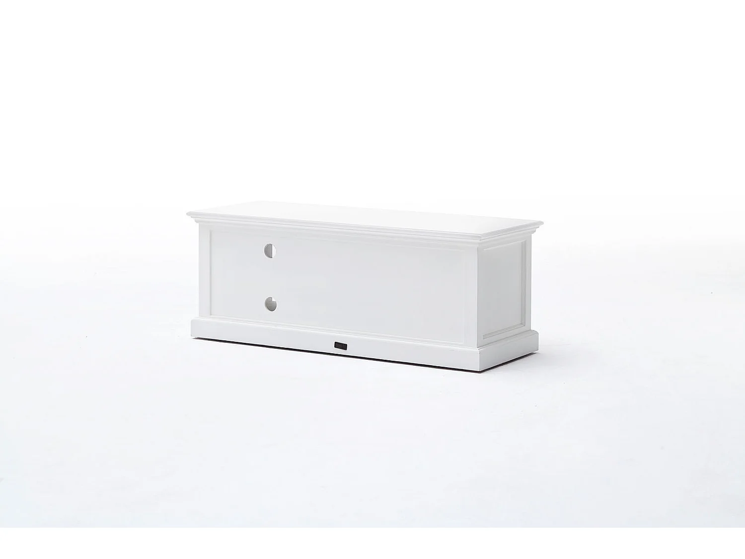 Halifax Meuble TV avec 2 tiroirs et 1 tablette de rangement, blanc.