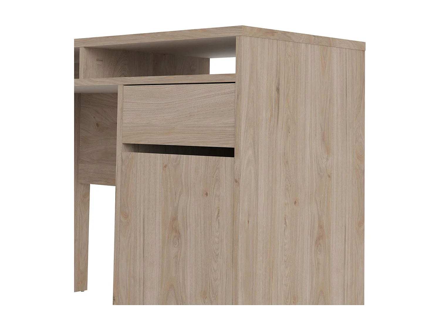 Fula Bureau 1 tiroir et 1 porte, teinte Hickory.