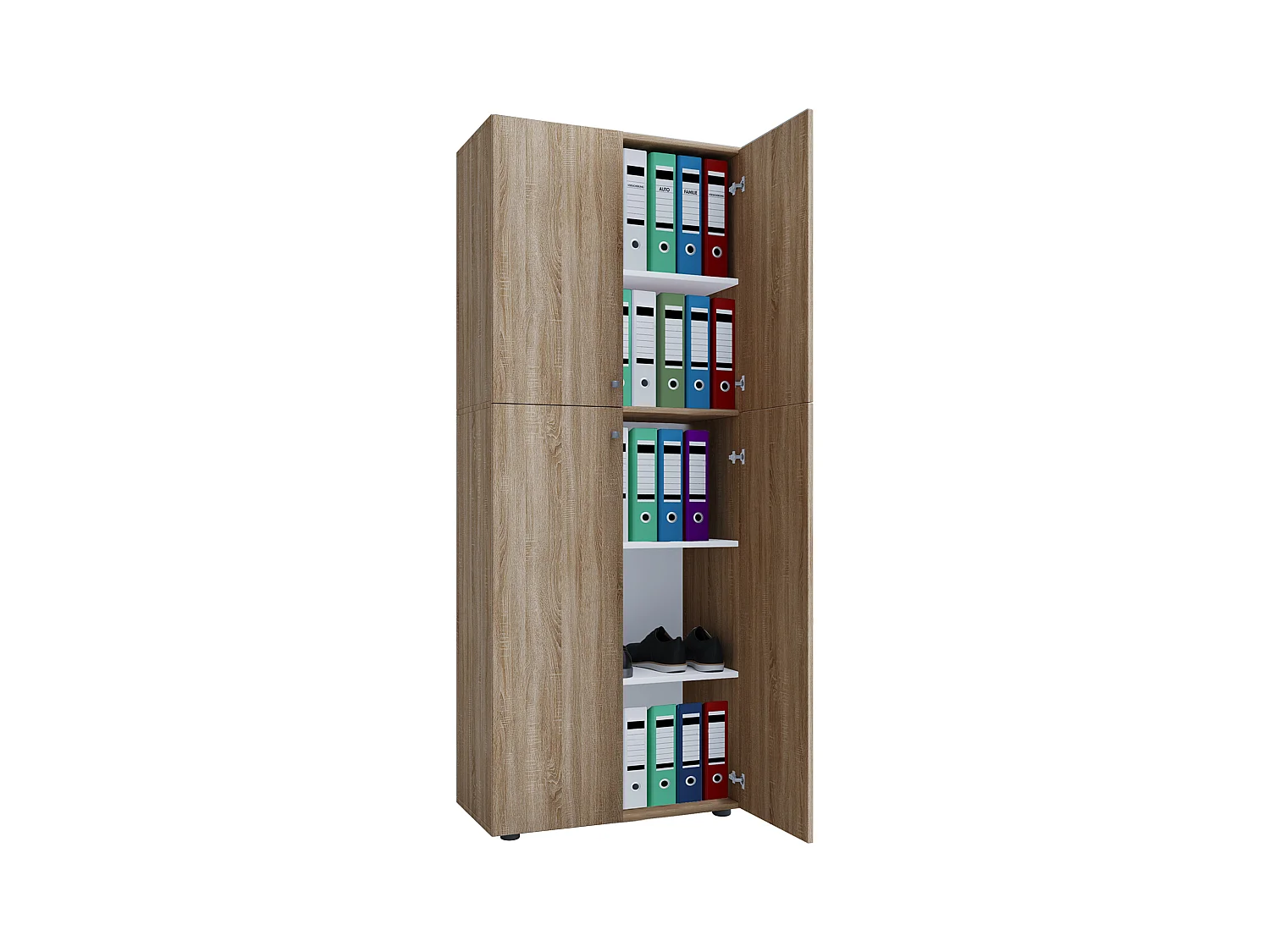 Office cabinet Lona Sonoma oak (Sägerau) W. 70 x H. 184 x D. 40 cm