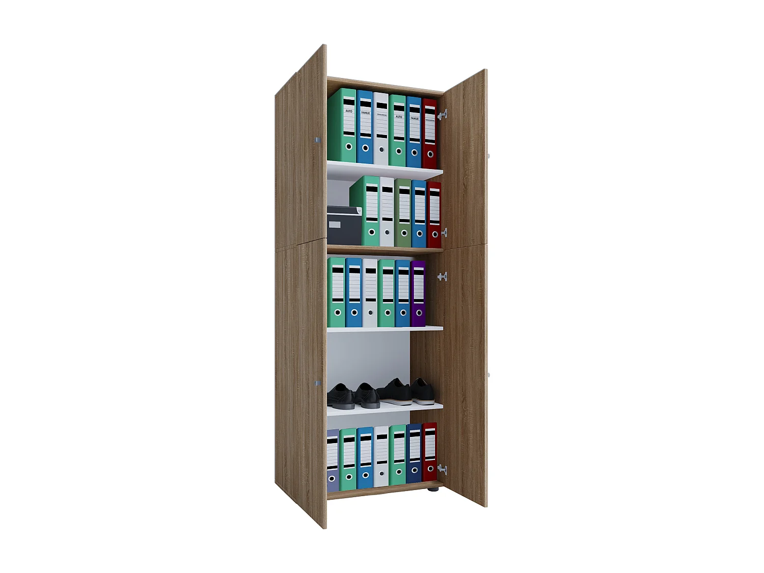 Office cabinet Lona Sonoma oak (Sägerau) W. 70 x H. 184 x D. 40 cm