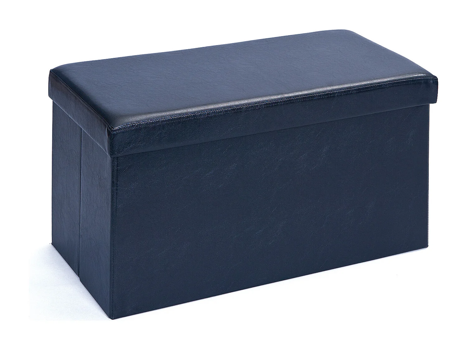 Sanne opbergdozen voetenbank met deksel, zwart.