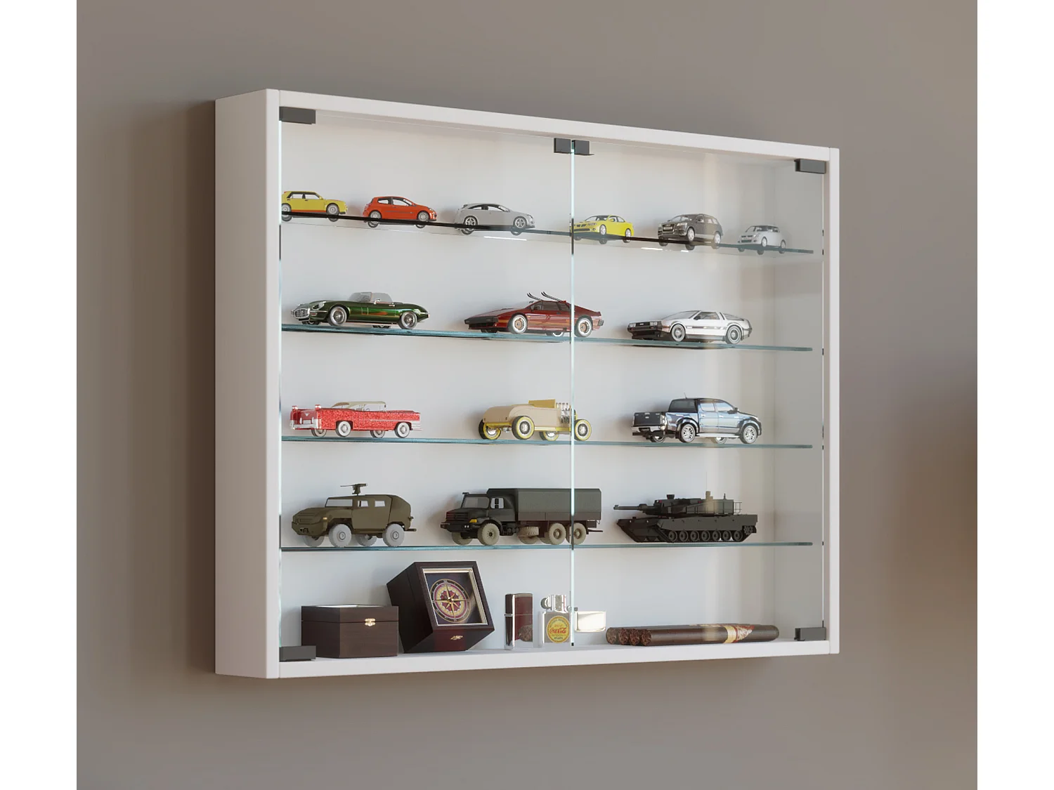 Hängevitrine Wandvitrine Sammel Deko Mandosa L