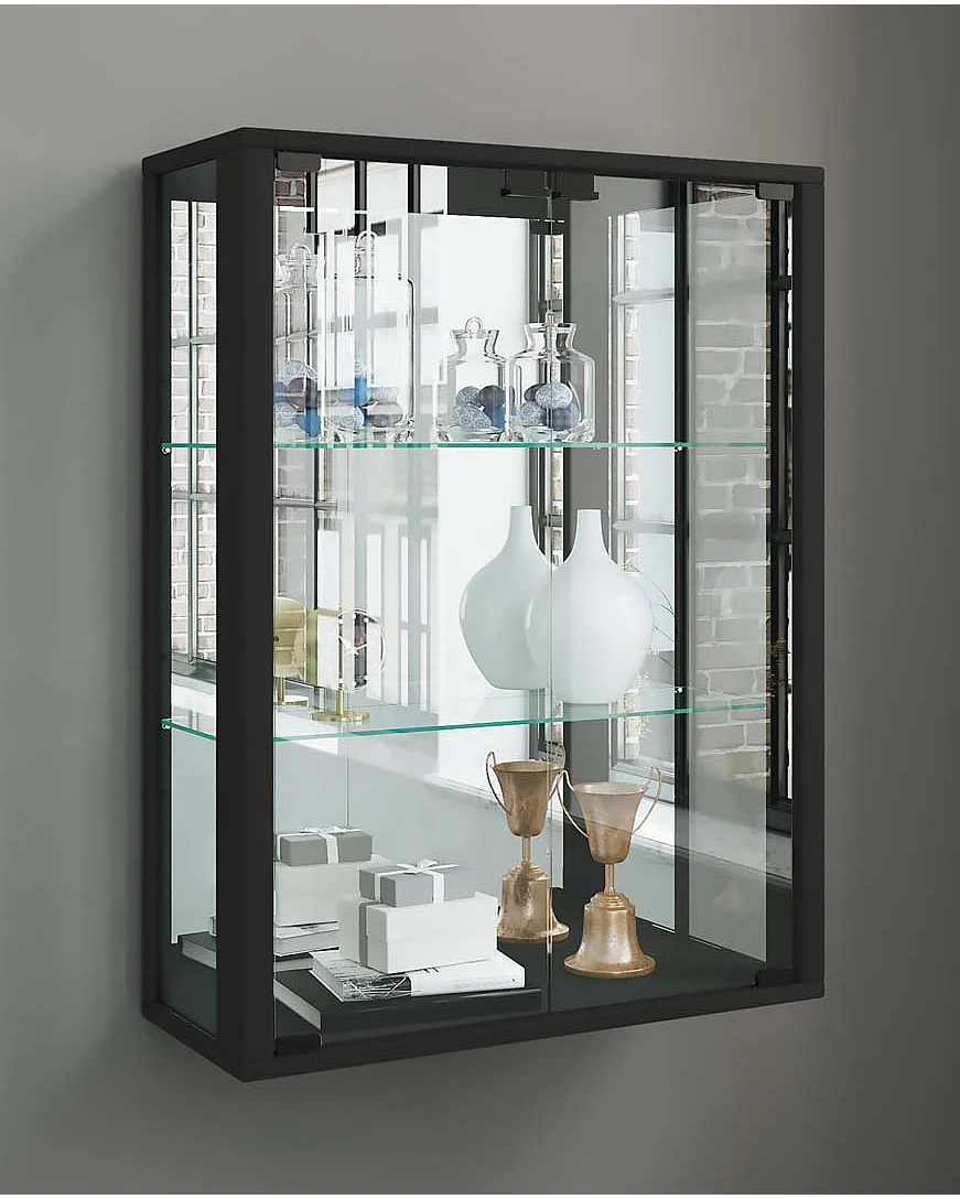 Wandvitrine Hängevitrine Glasvitrine Udina Spiegel