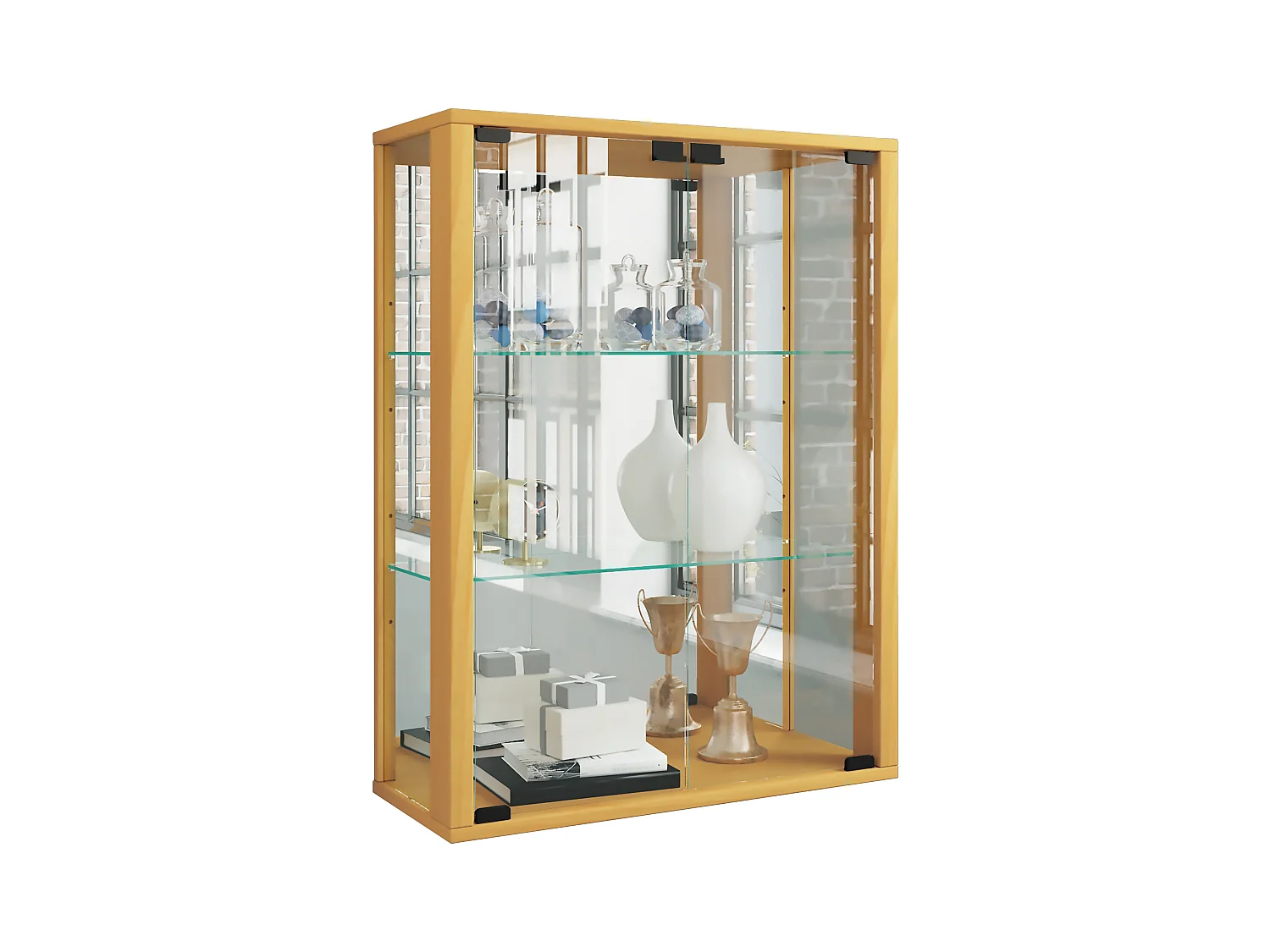 Wall display cabinet Udina Book H. 80 x W. 60 x D. 25 cm