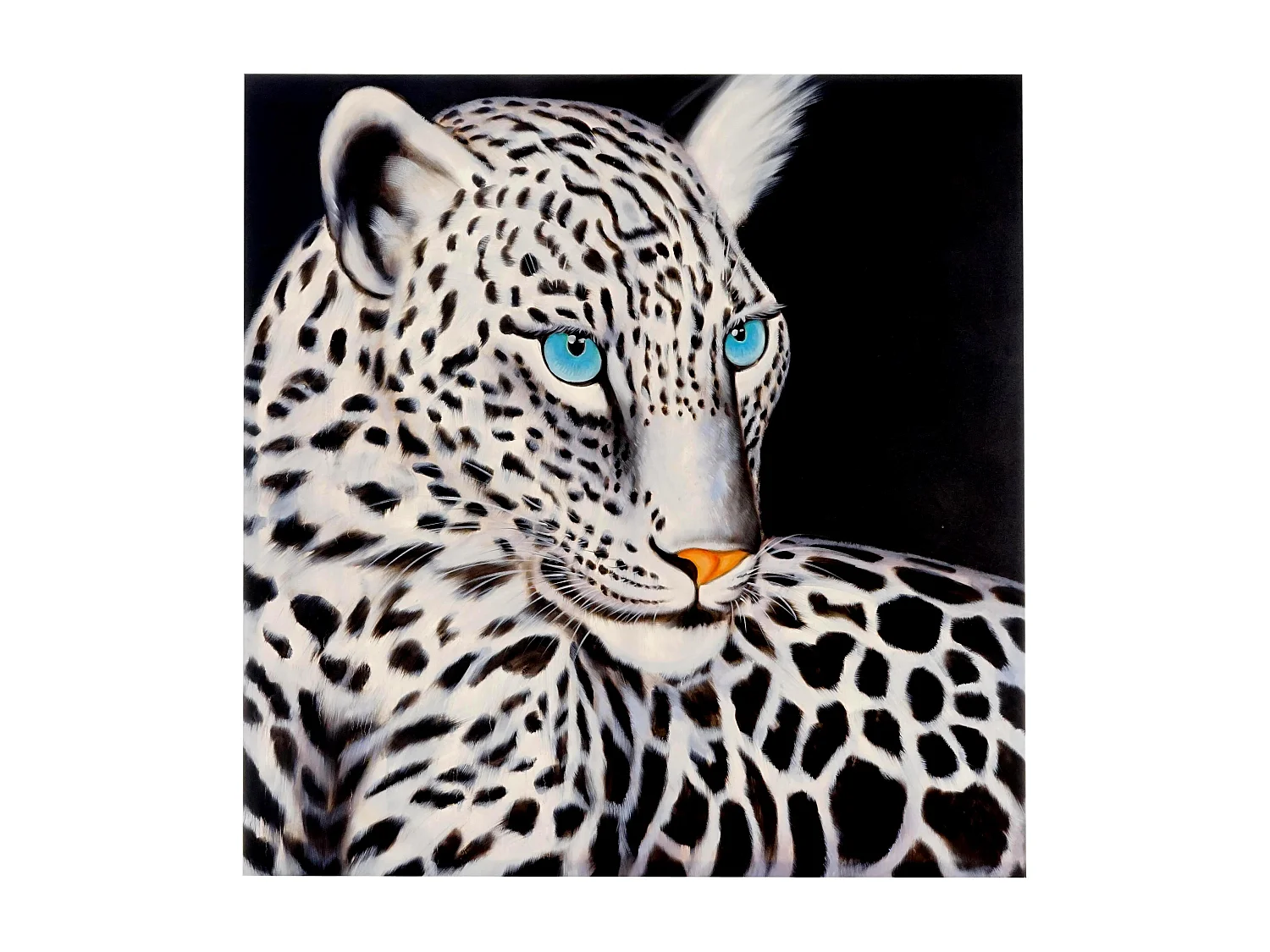 Ölgemälde Weißer Leopard handgemalt
