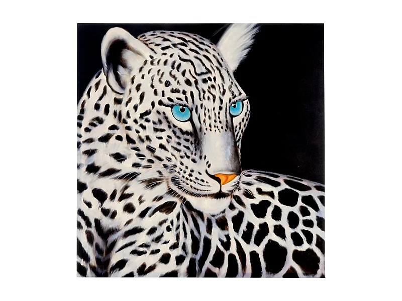 Ölgemälde Weißer Leopard handgemalt