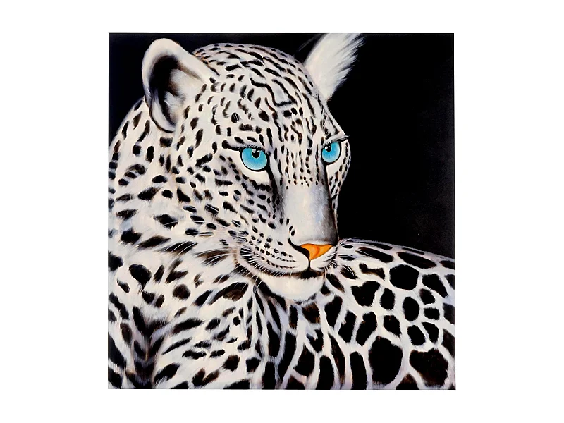 Ölgemälde Weißer Leopard handgemalt