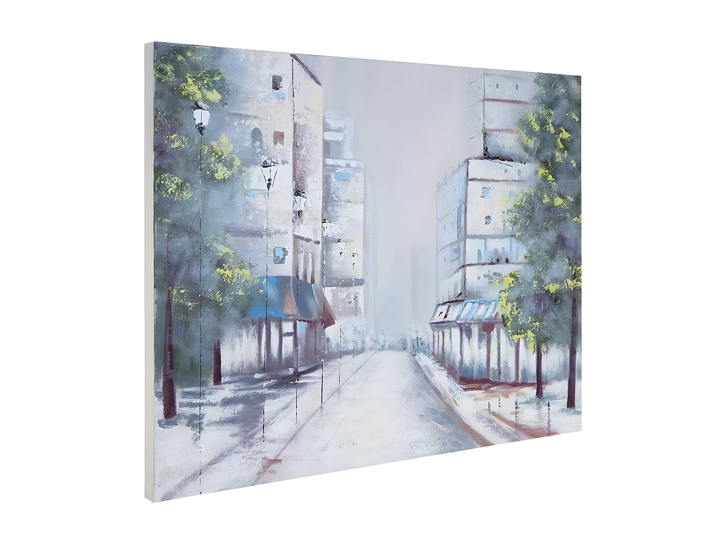 Pintura a óleo aldeia pintada à mão