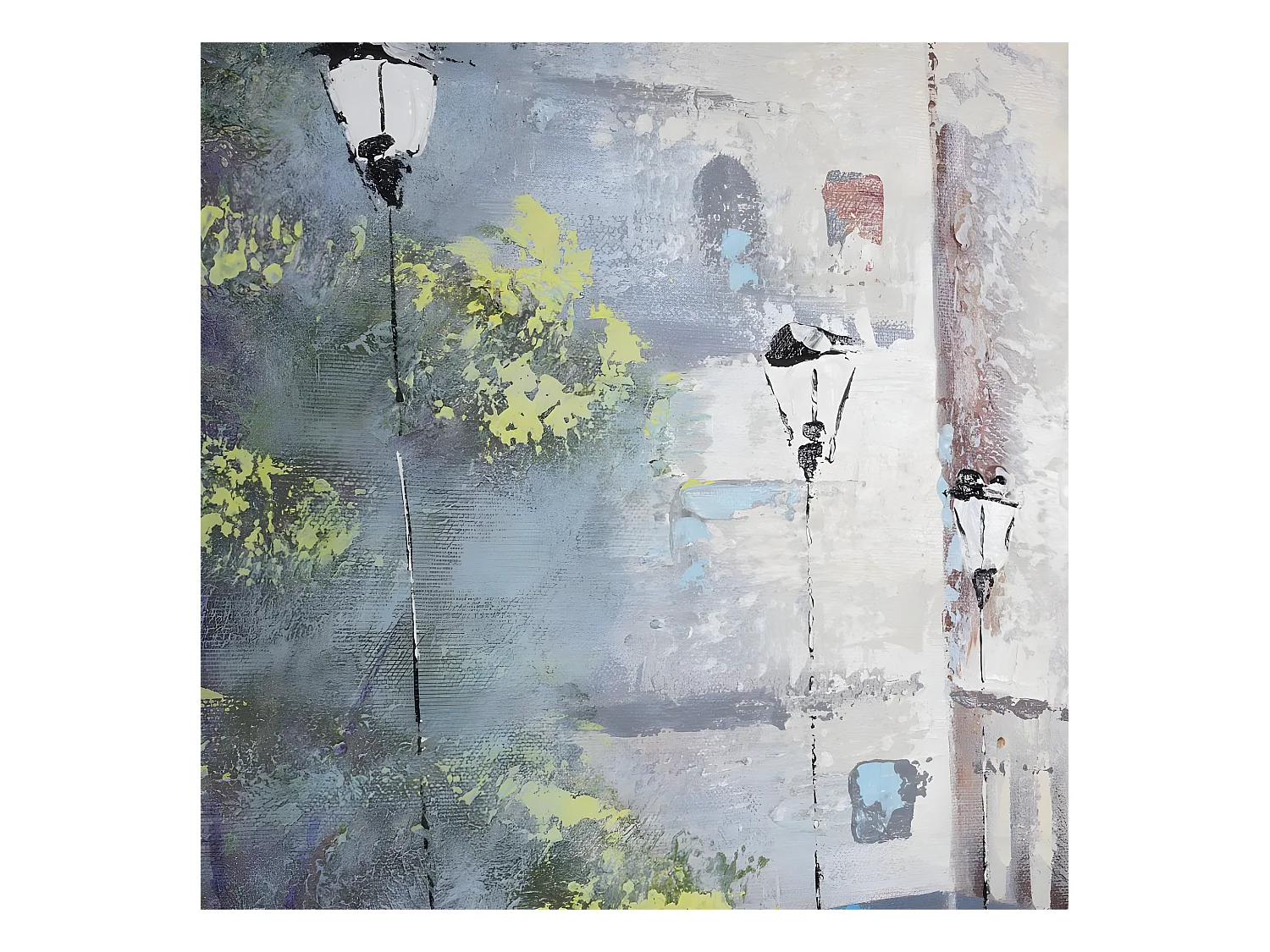 Olieverfschilderij Dorp handgeschilderd