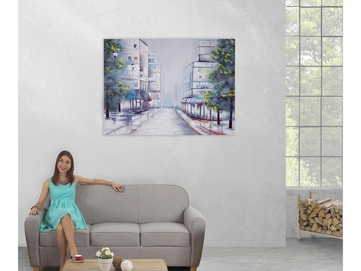 Ölgemälde Ortschaft handgemalt