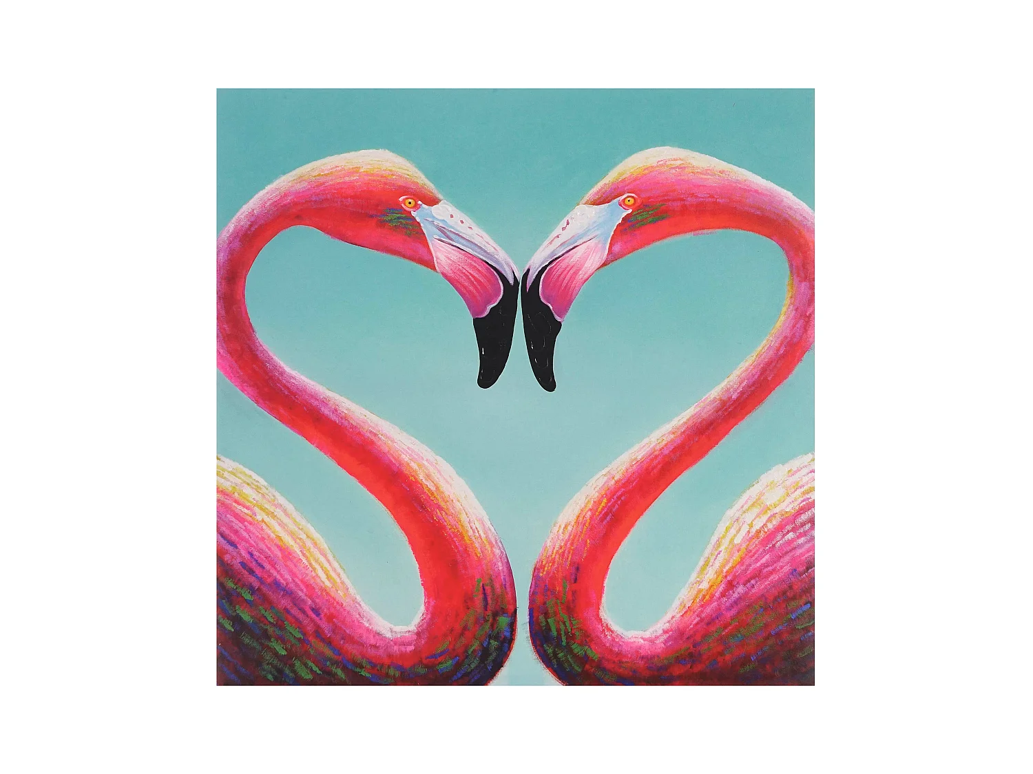 Peinture à l'huile Flamingo peinte à la main
