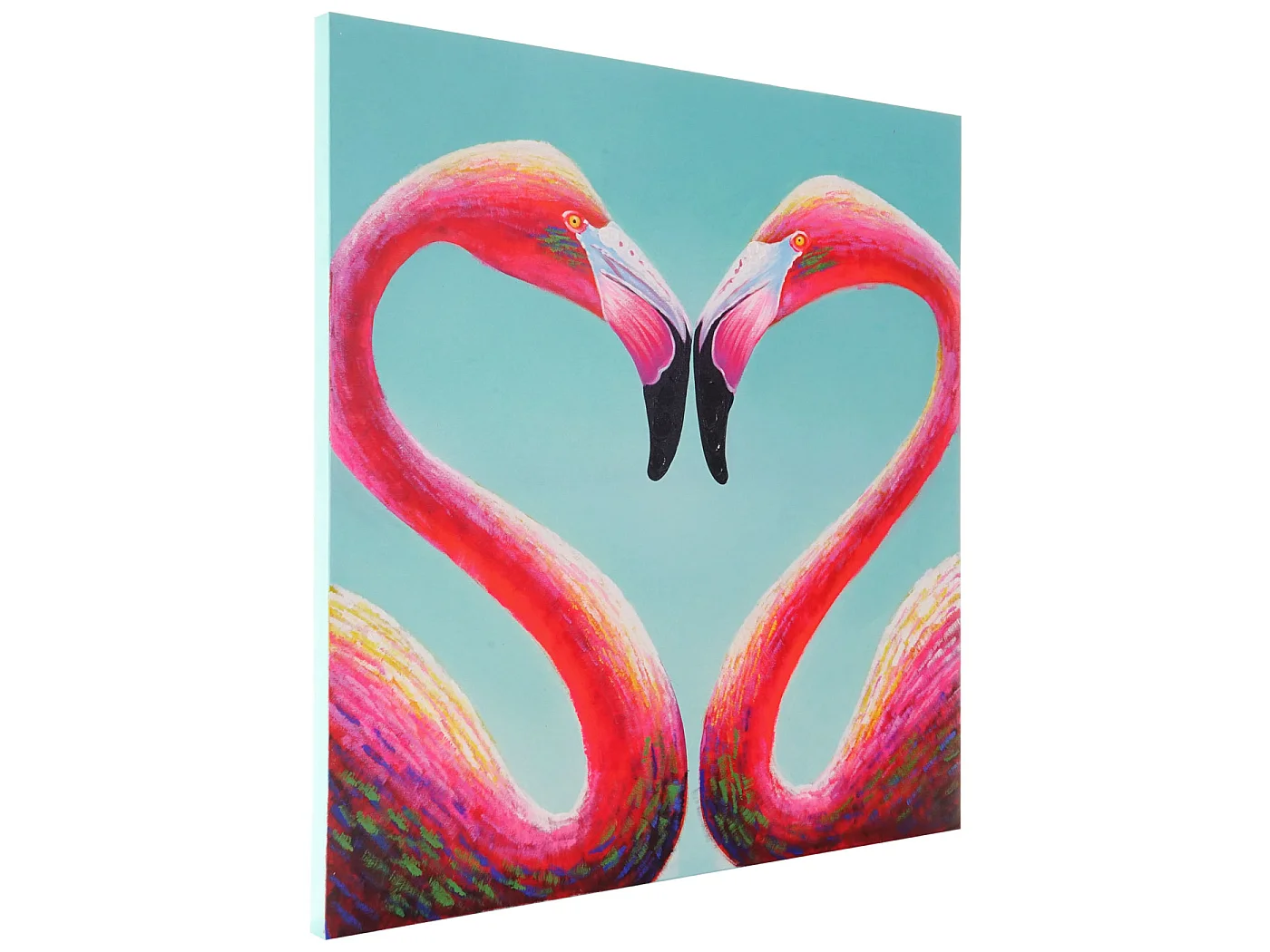 Olieverfschilderij Flamingo, handgeschilderd