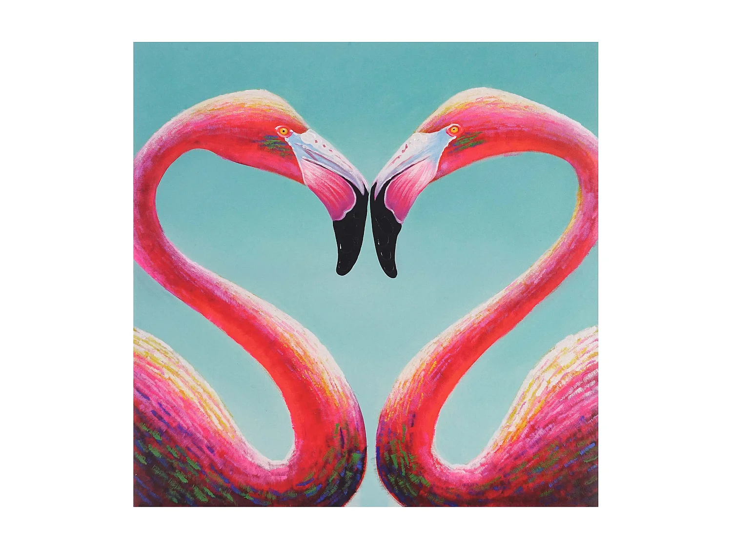 Ölgemälde Flamingo handgemalt