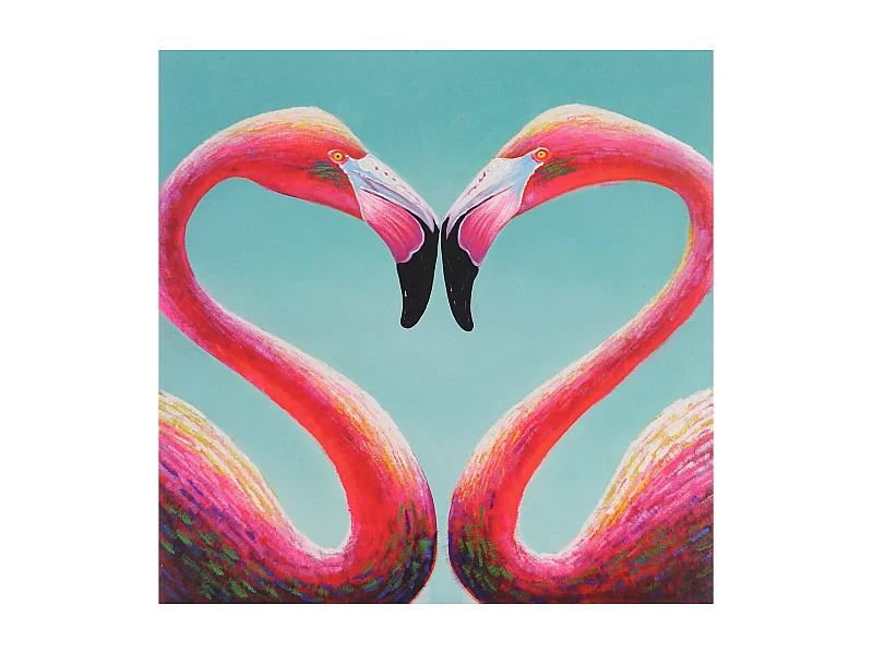 Ölgemälde Flamingo handgemalt