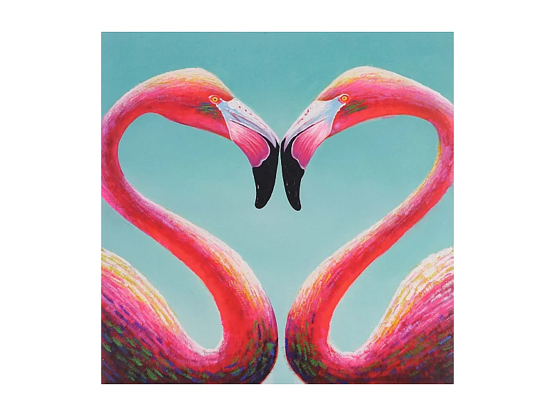 Ölgemälde Flamingo handgemalt