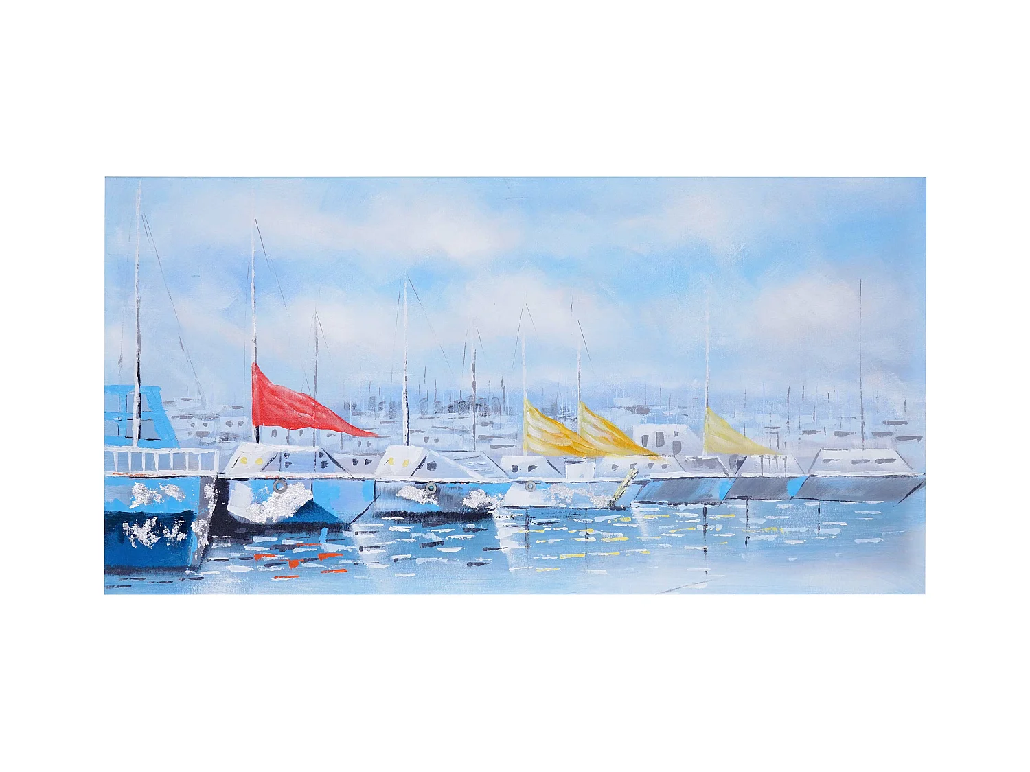 Peinture à l'huile Bateaux peinte à la main