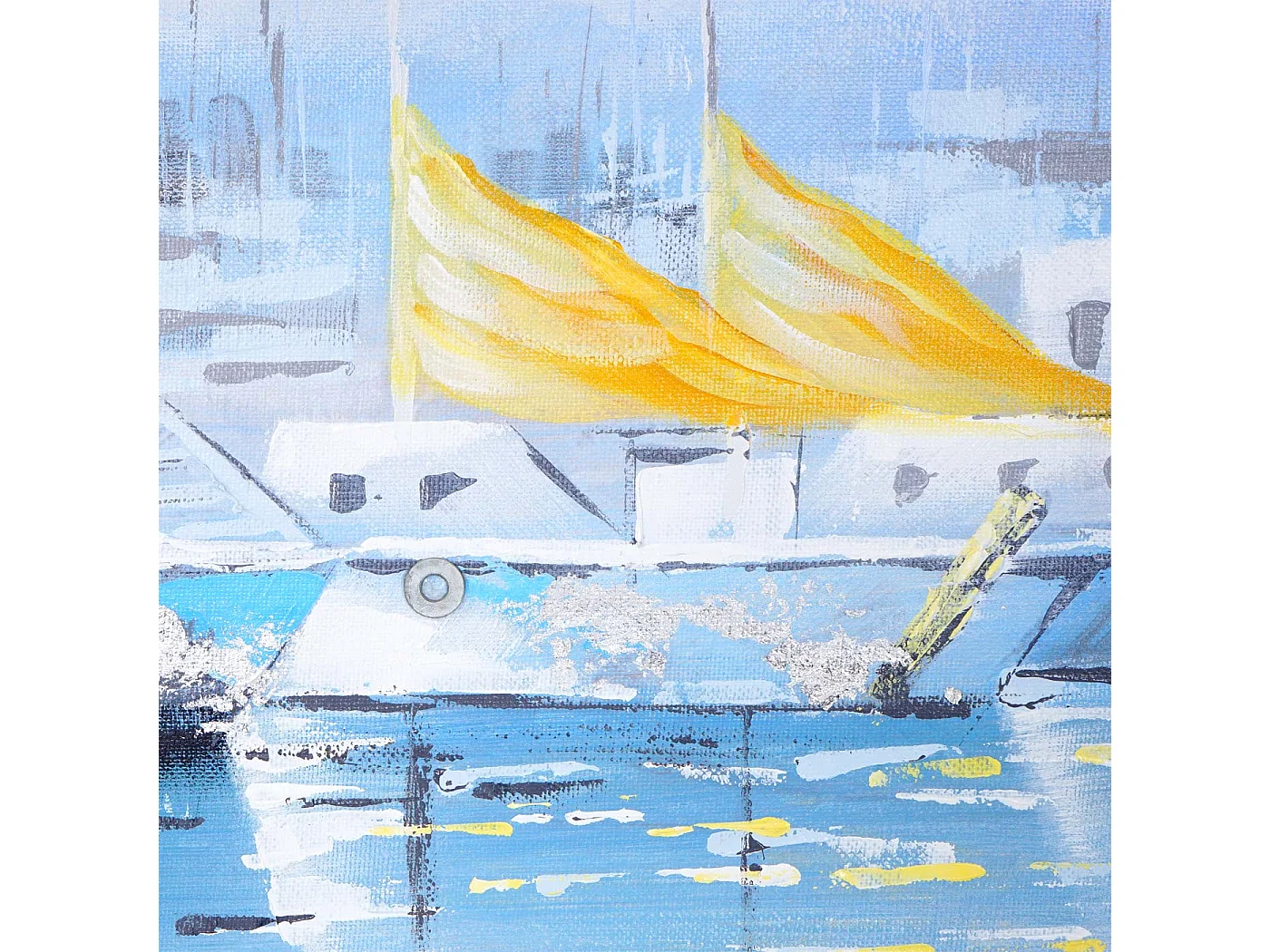 Peinture à l'huile Bateaux peinte à la main