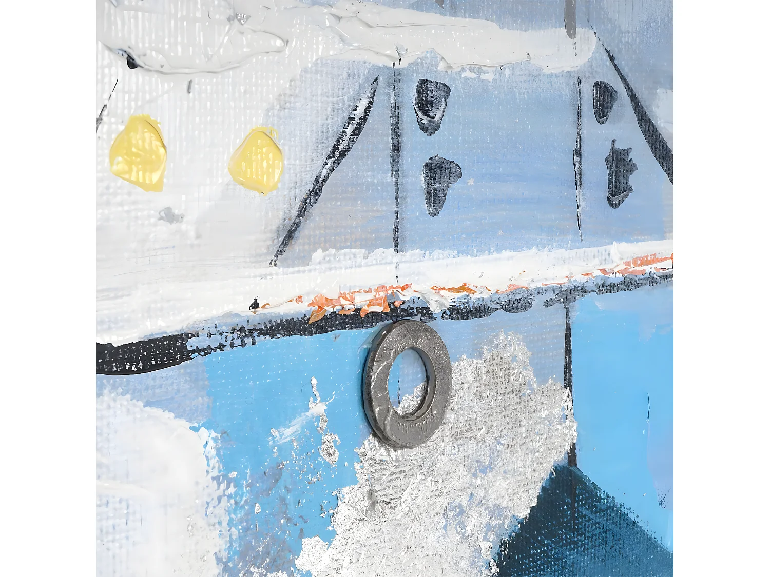 Peinture à l'huile Bateaux peinte à la main