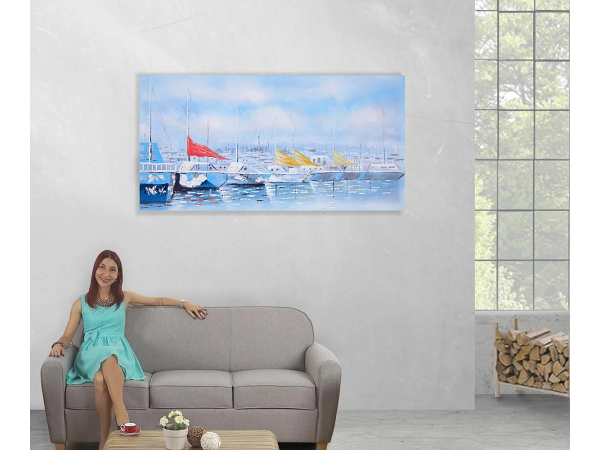 Ölgemälde Boote handgemalt