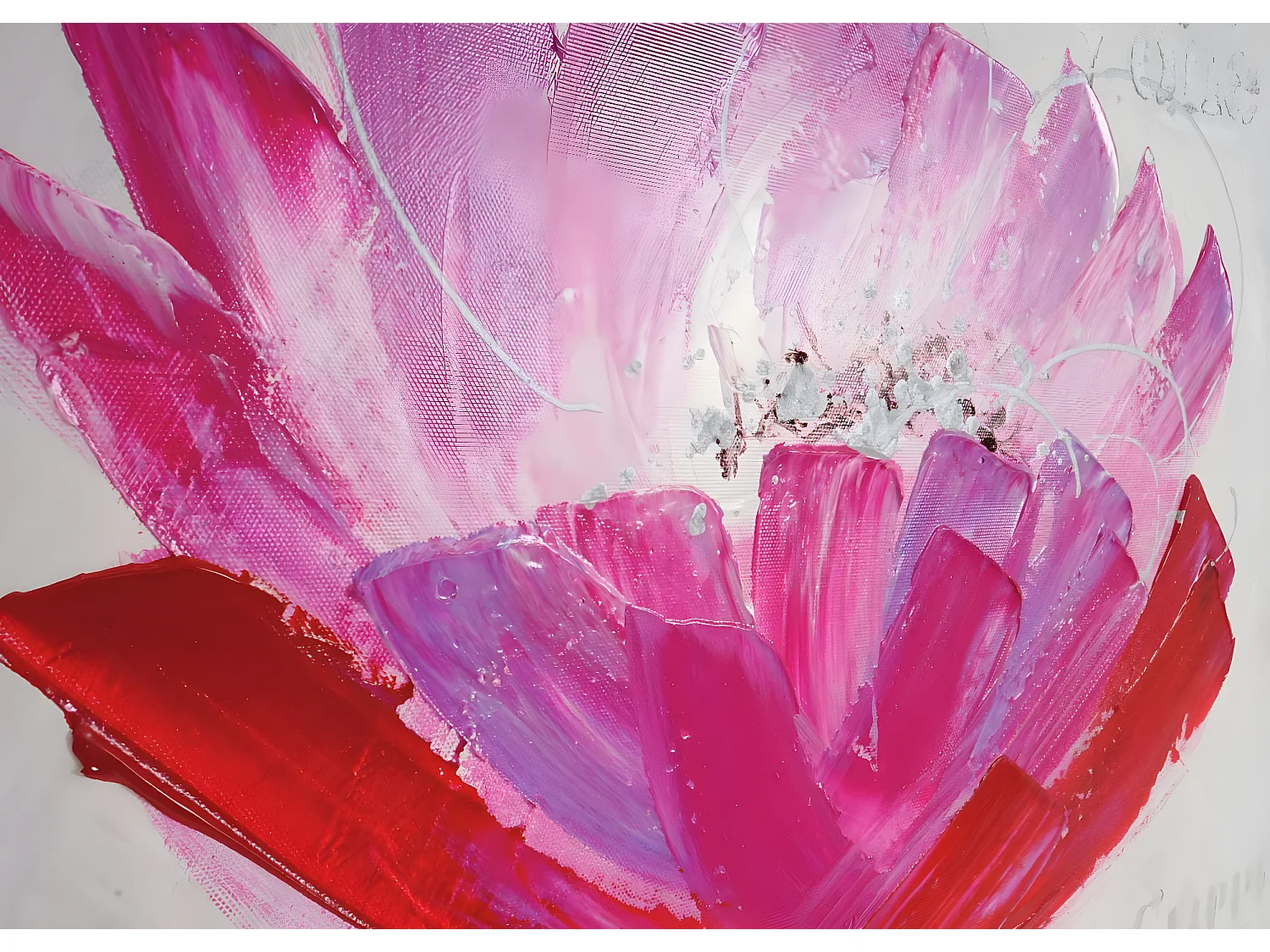 Olieverfschilderij Orchidee, handgeschilderd