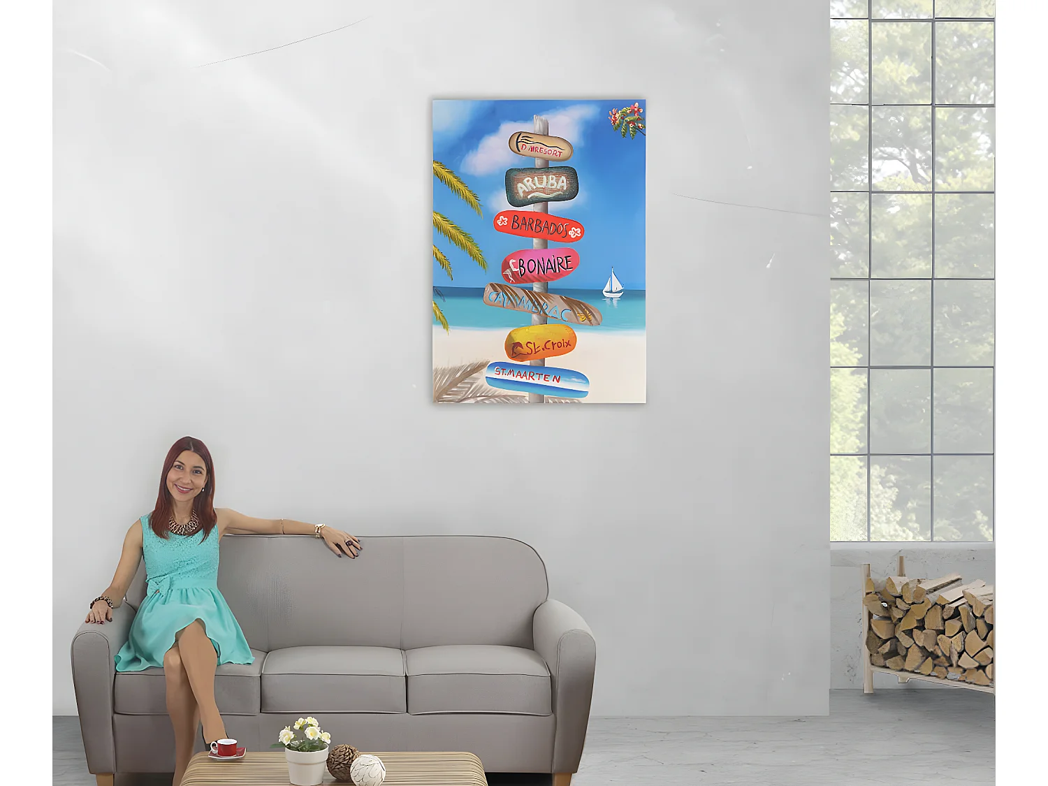 Pintura a óleo sinal de rua pintado à mão