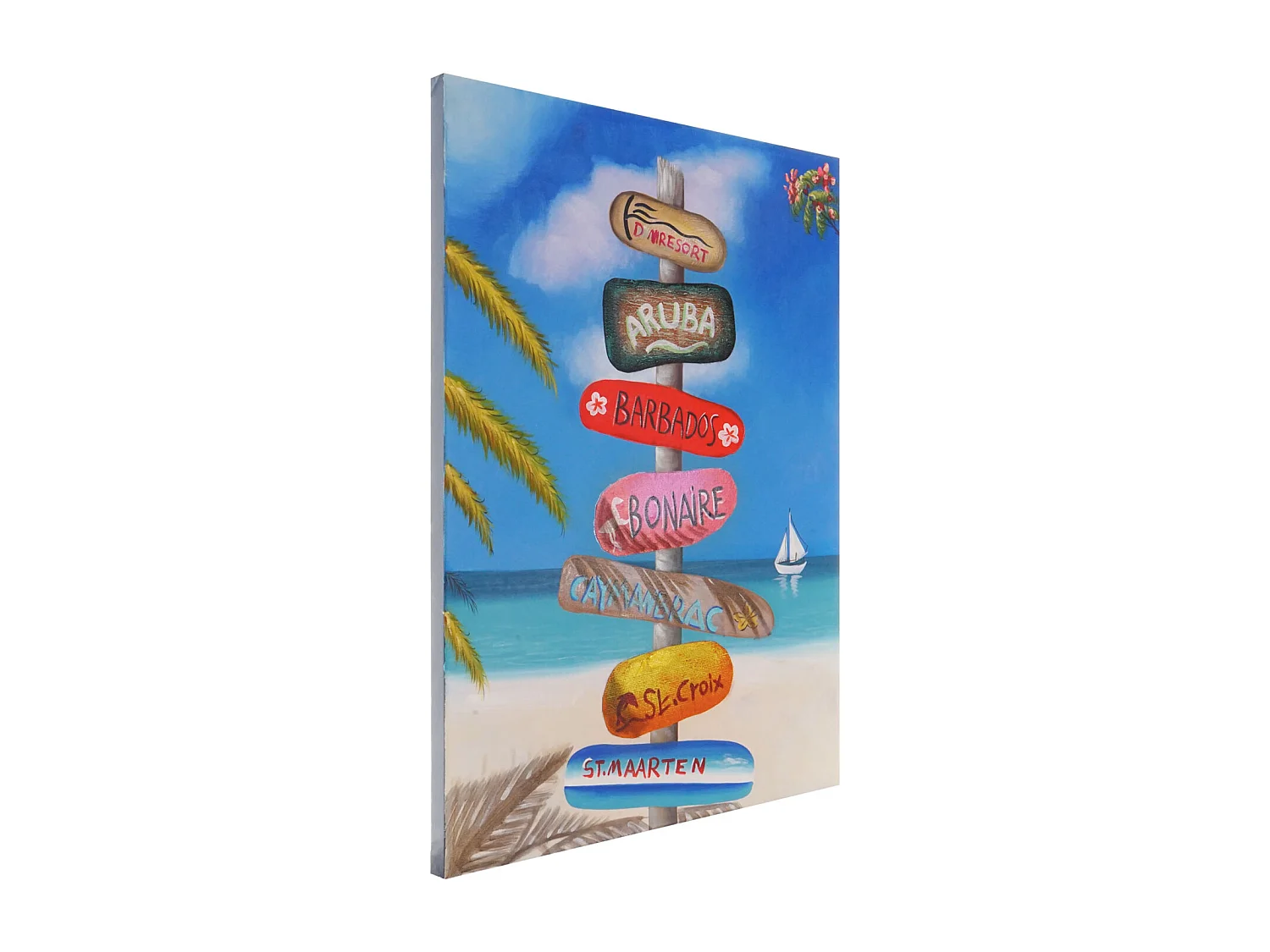 Ölgemälde Straßenschild handgemalt