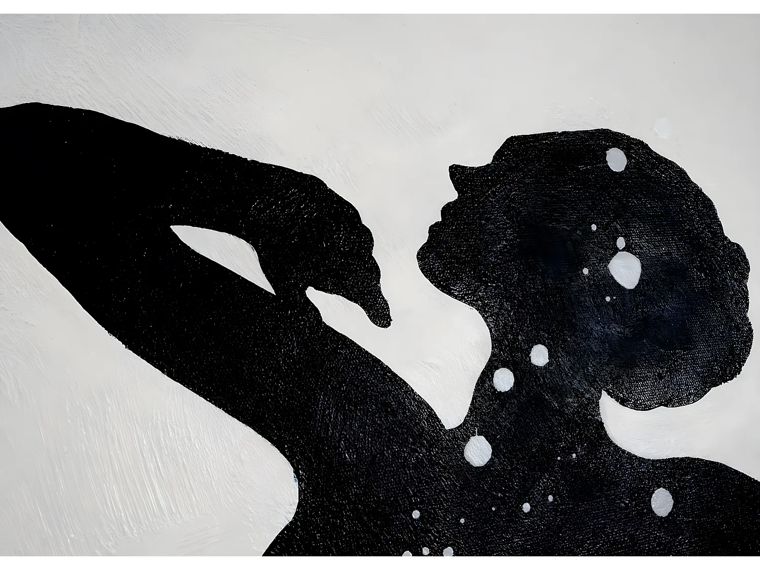 Pintura a óleo bailarina pintada à mão