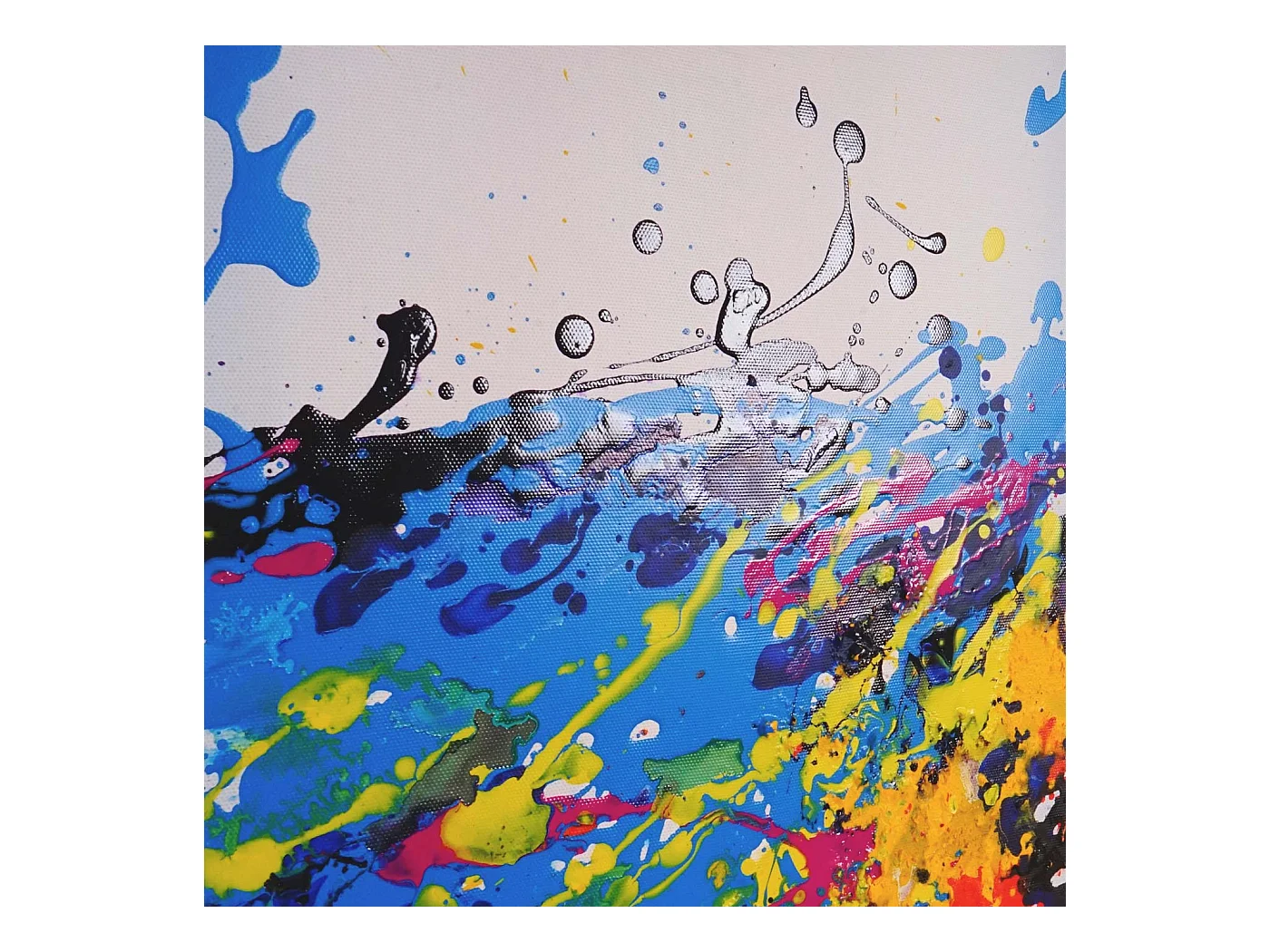 Óleo Wave pintado a mano