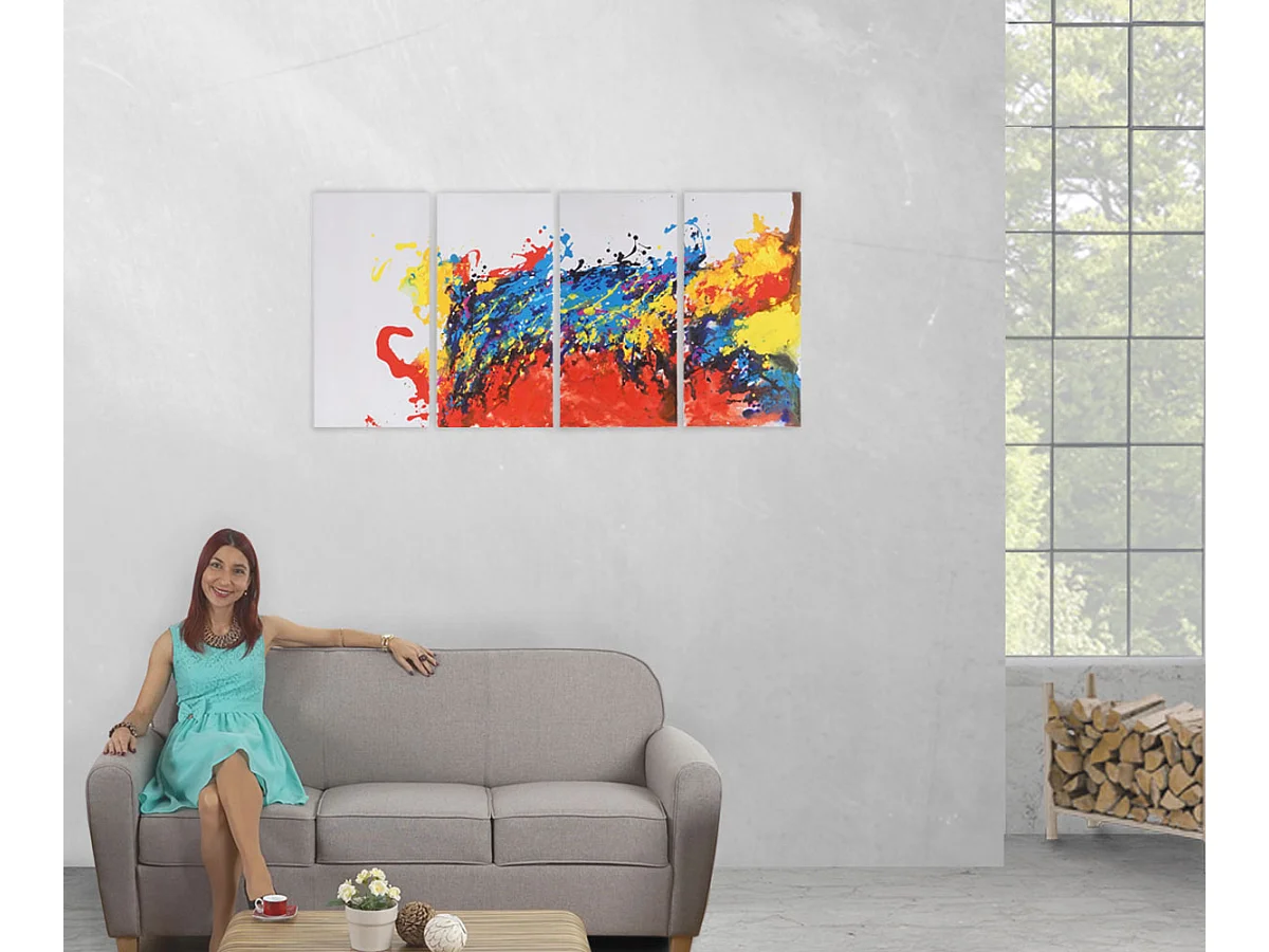 Peinture à l'huile Wave réalisée à la main