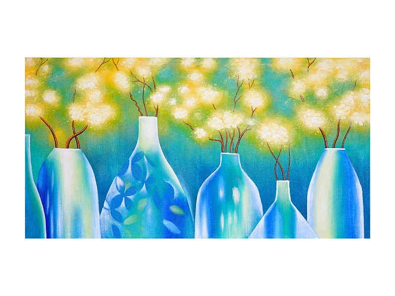 Vasos de pintura a óleo pintados à mão