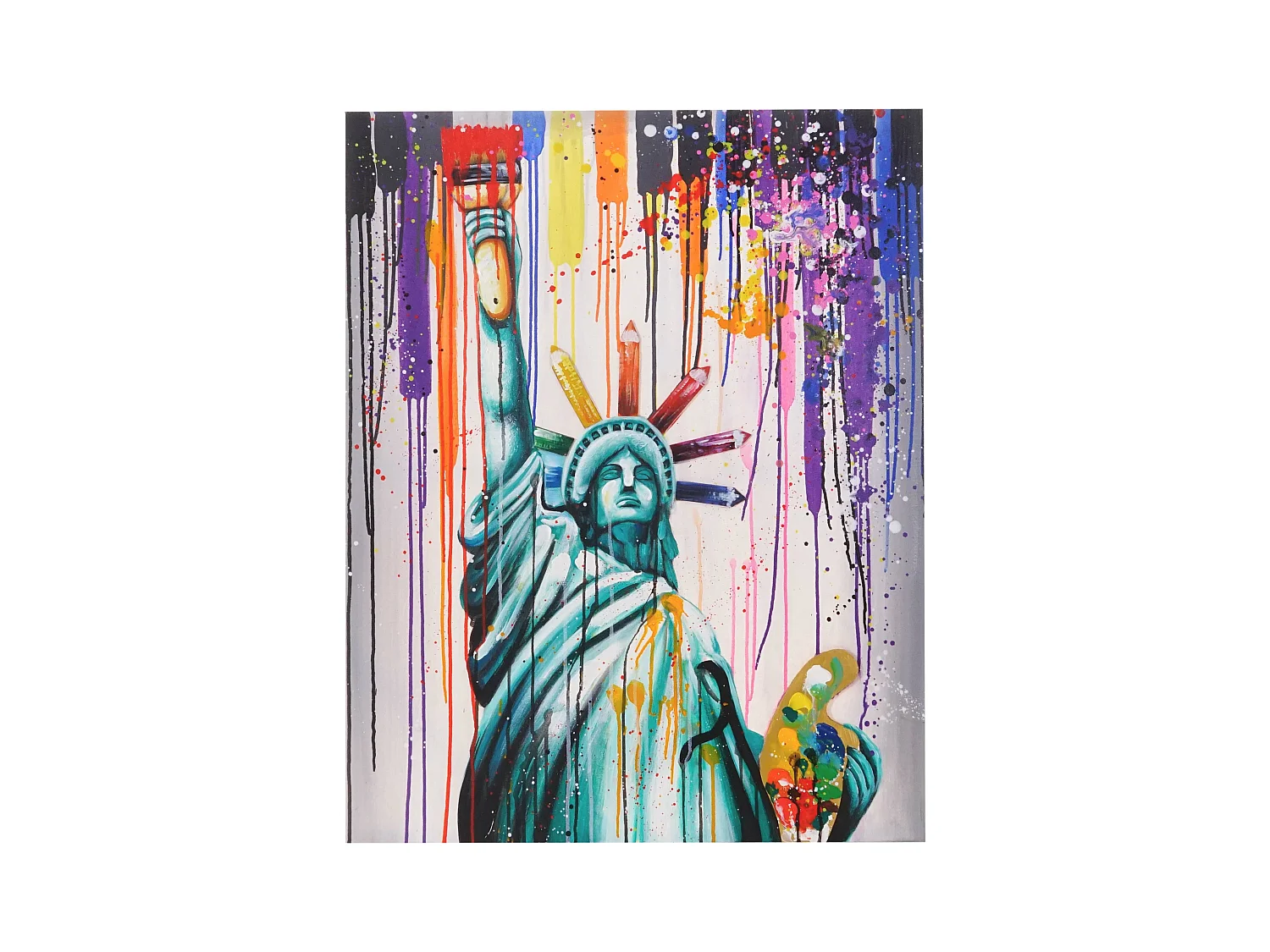 Peinture à l'huile Statue de la Liberté peinte à la main