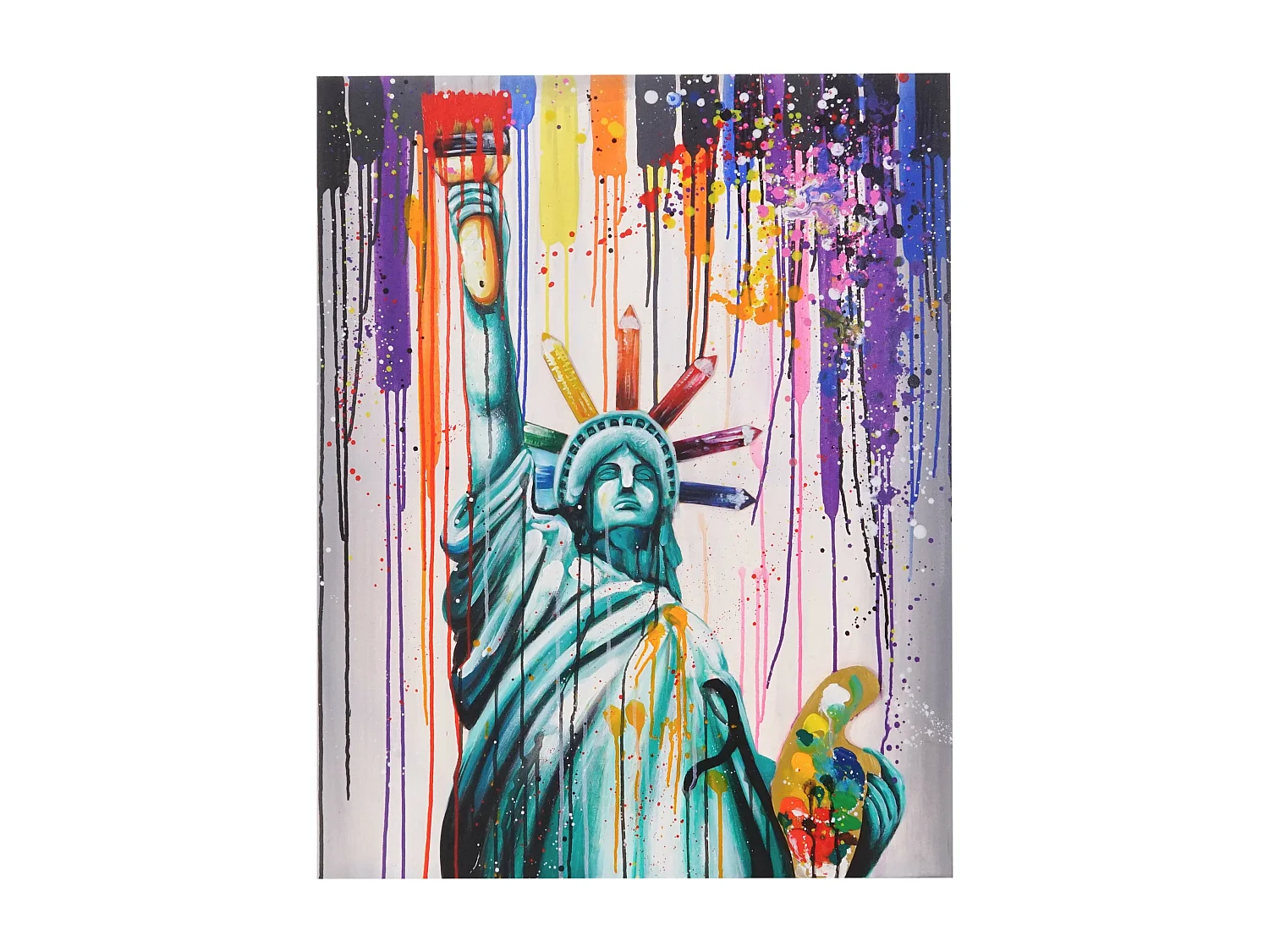 Peinture à l'huile Statue de la Liberté peinte à la main