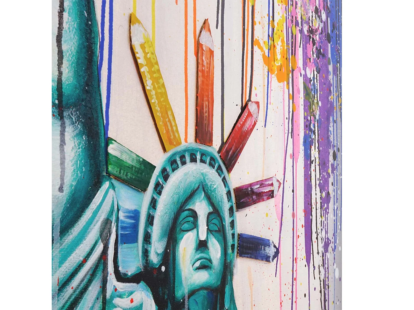 Peinture à l'huile Statue de la Liberté peinte à la main