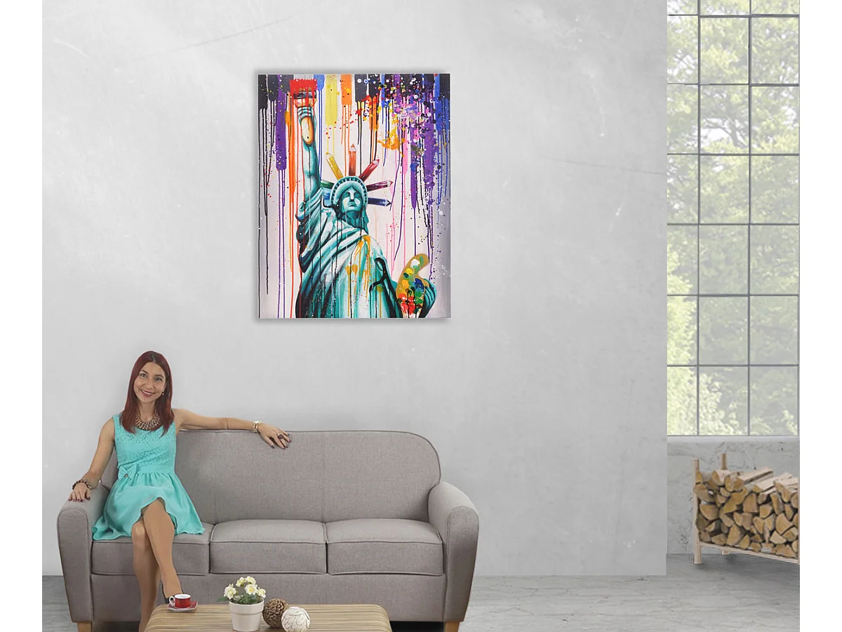 Ölgemälde Freiheitsstatue handgemalt
