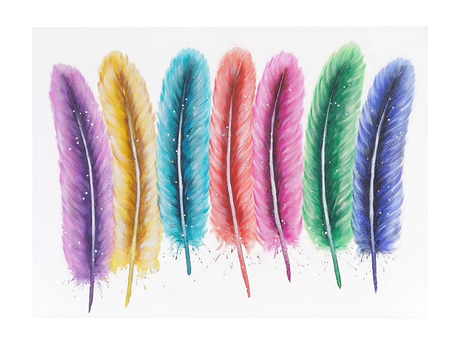 Ölgemälde Federn handgemalt