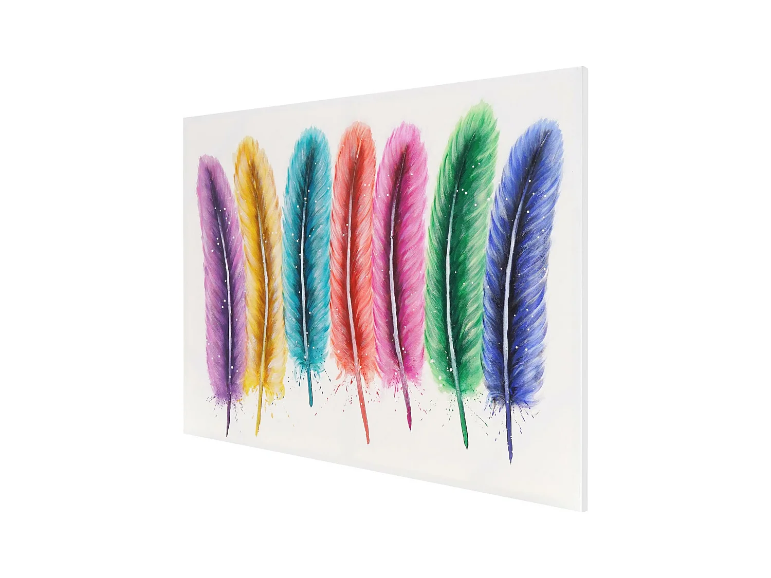 Peinture à l'huile Plumes peintes à la main