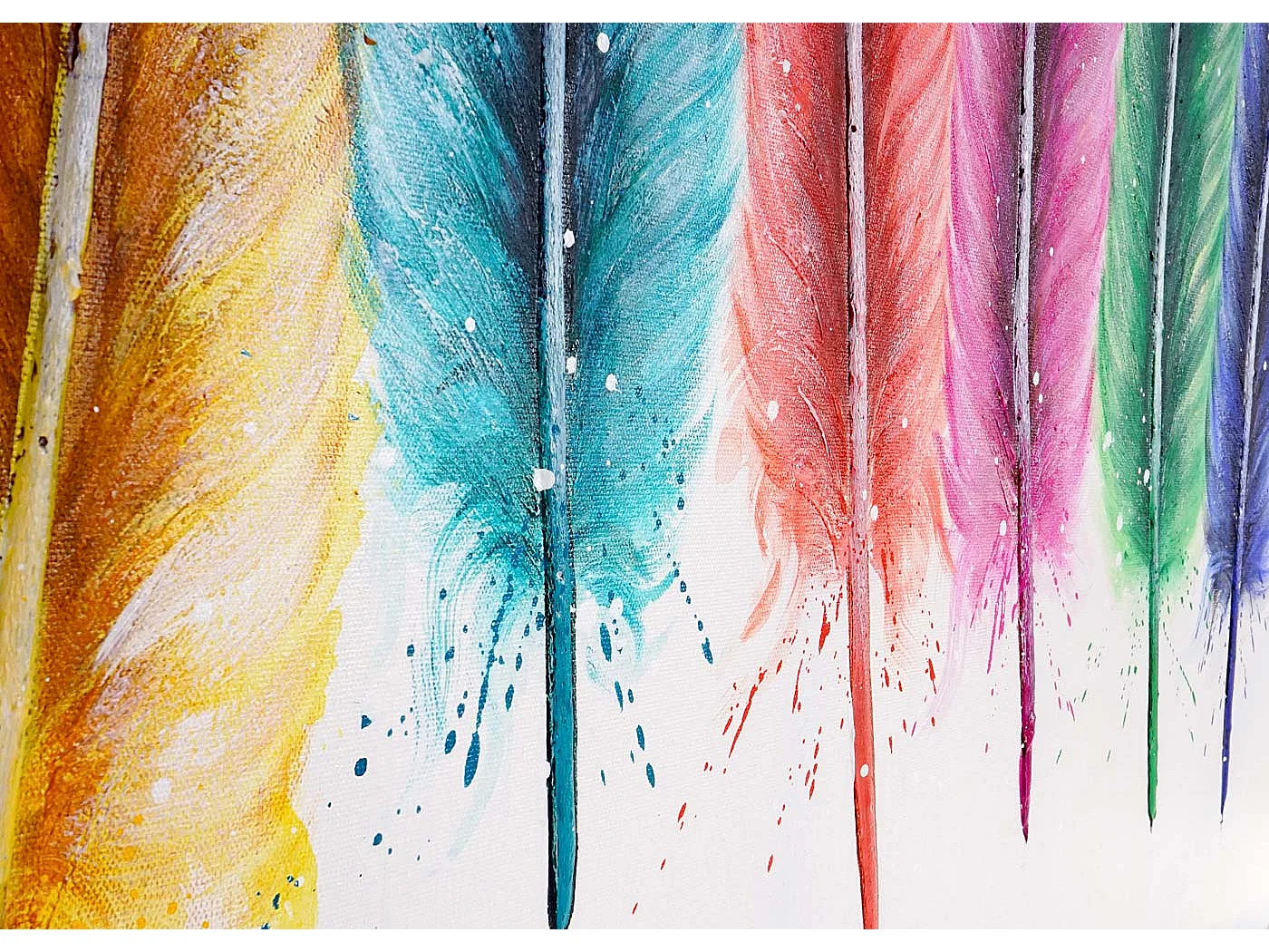 Ölgemälde Federn handgemalt