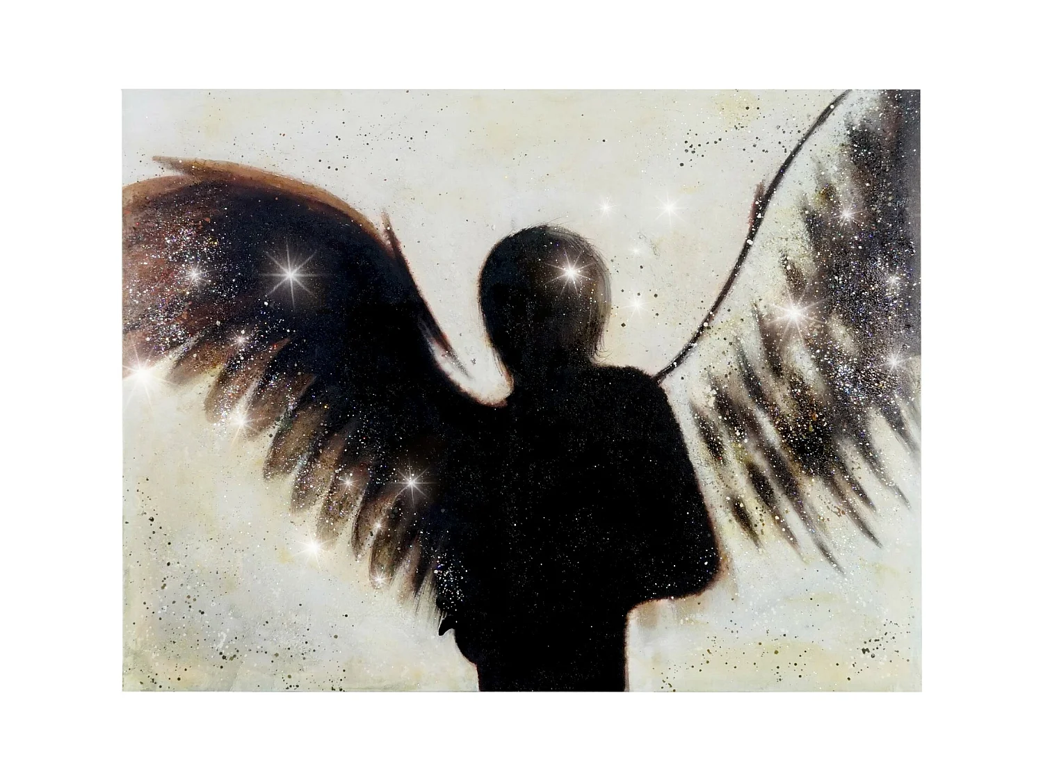 Peinture à l'huile réalisée à la main représentant un ange