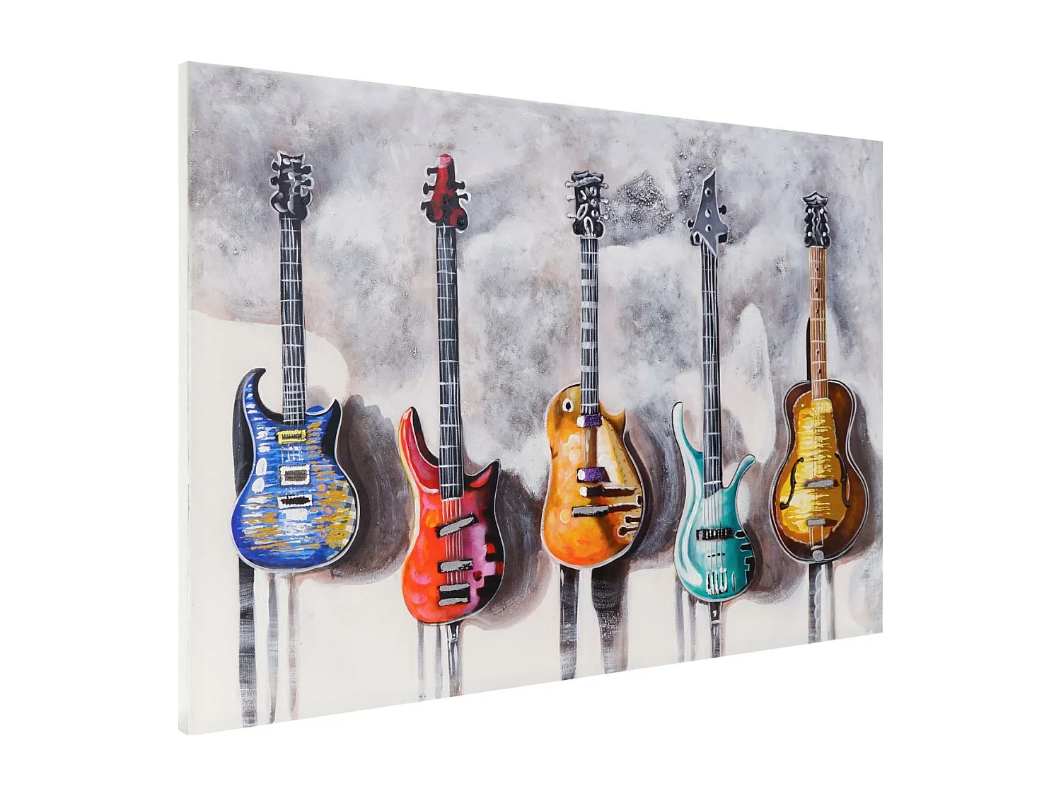 Peinture à l'huile Guitares peintes à la main